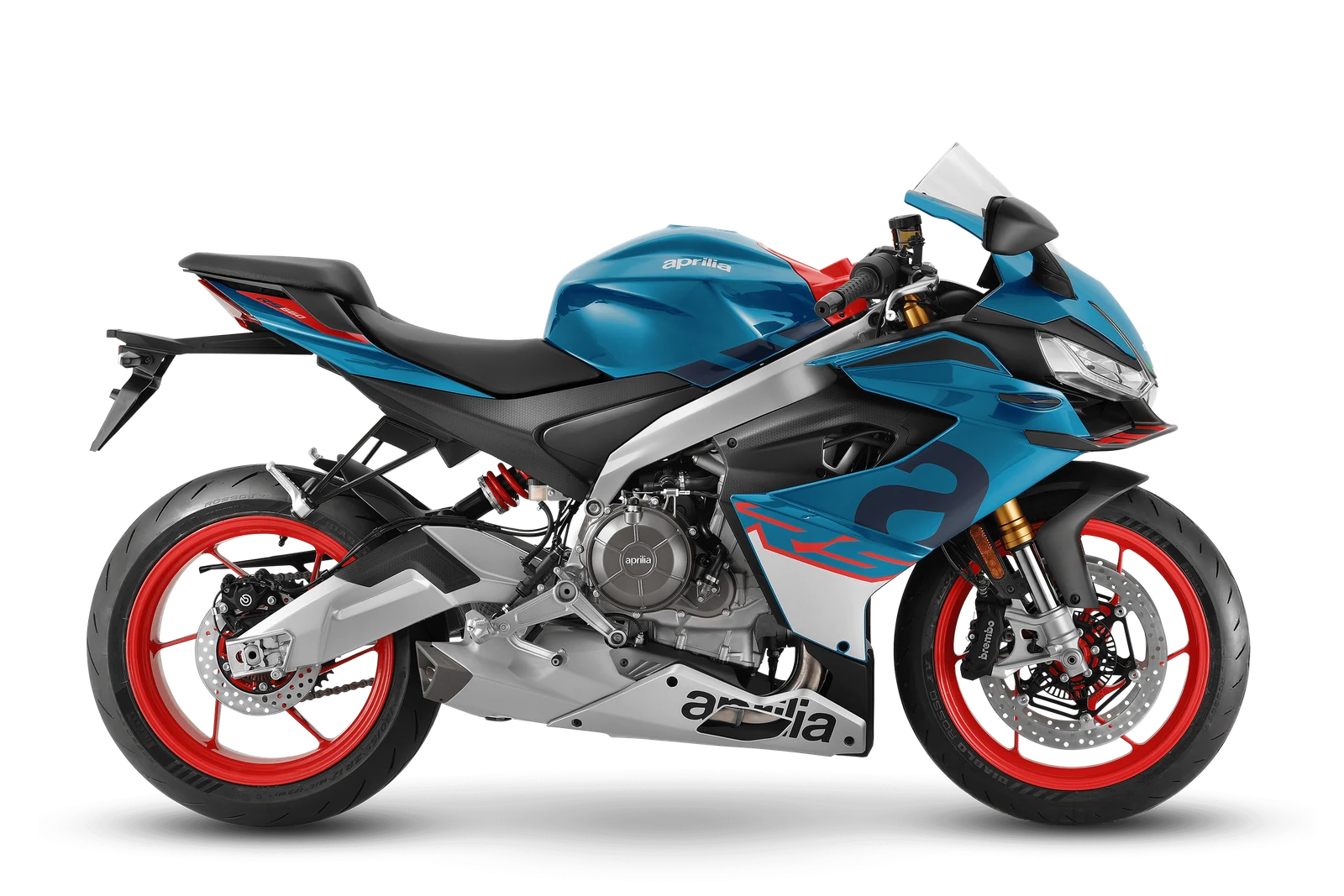 Aprilia RS 660 35 kW 2025, fotografía de estudio oficial
