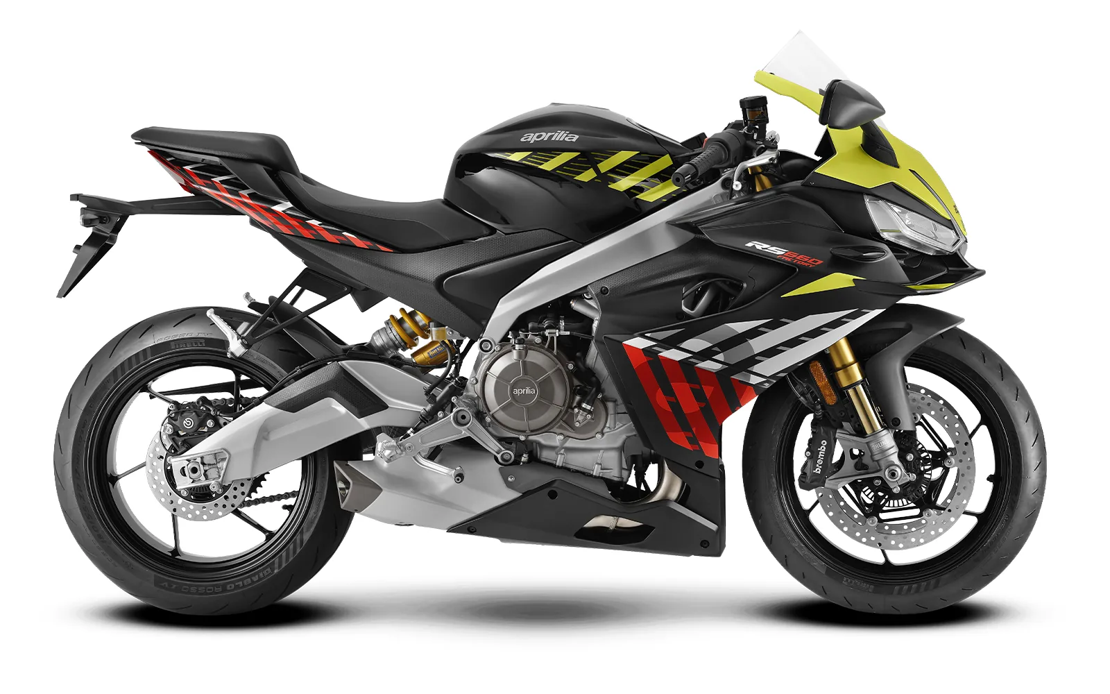 Aprilia RS 660 Factory 35 kW 2026, fotografía oficial de estudio