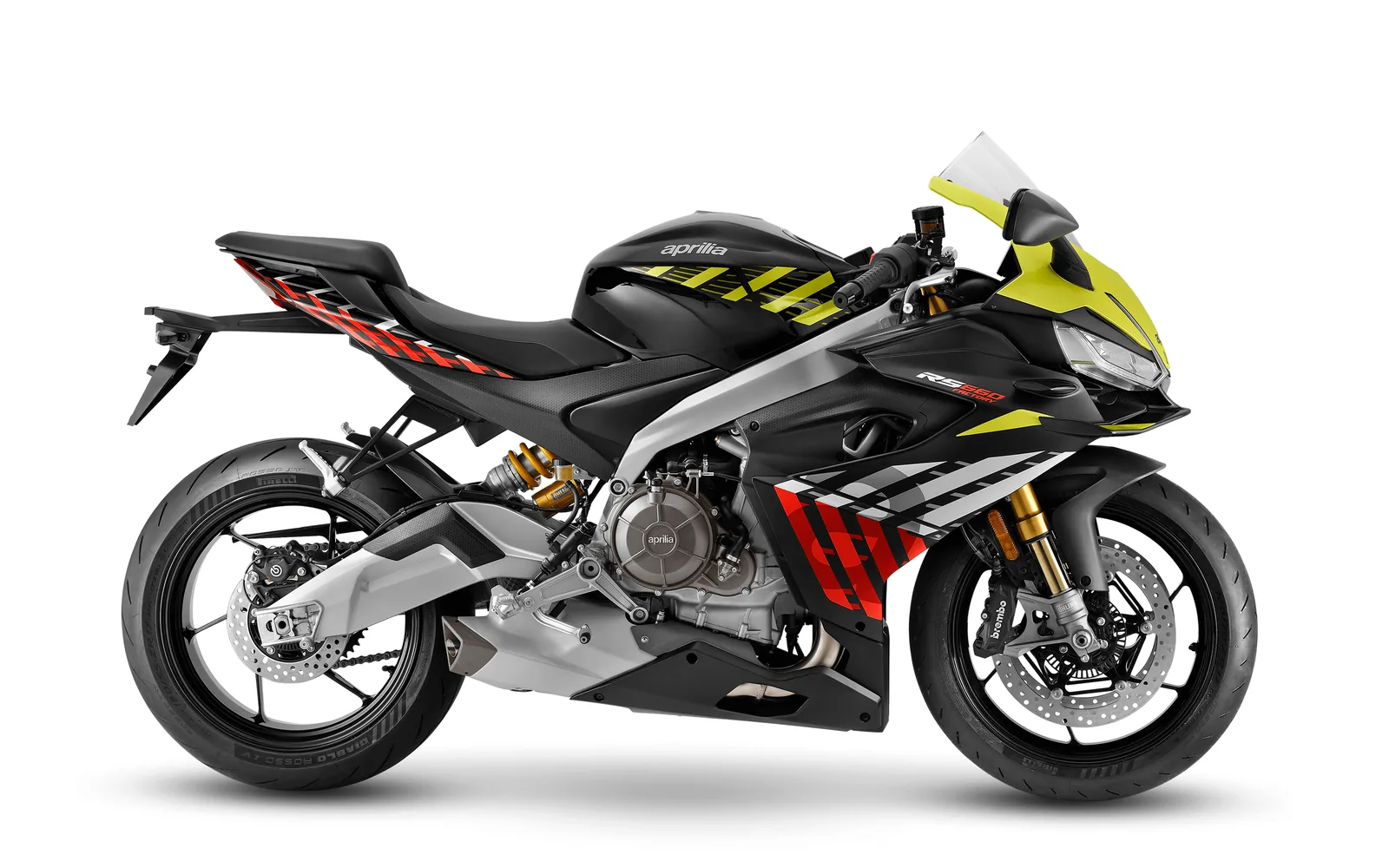 Aprilia RS 660 Factory 2026, fotografía oficial de estudio