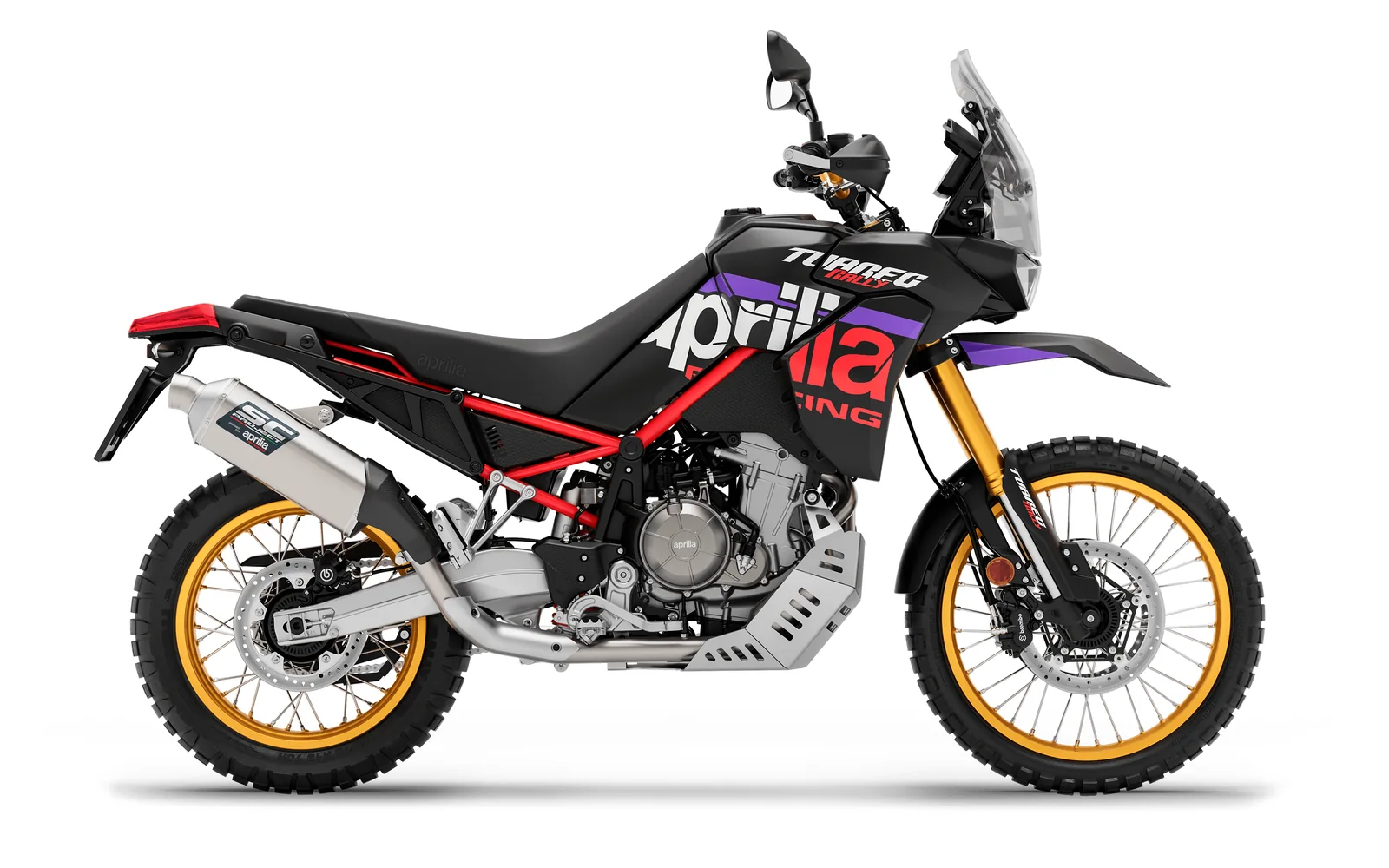 Aprilia Tuareg Rally 660 2025, fotografía oficial de estudio