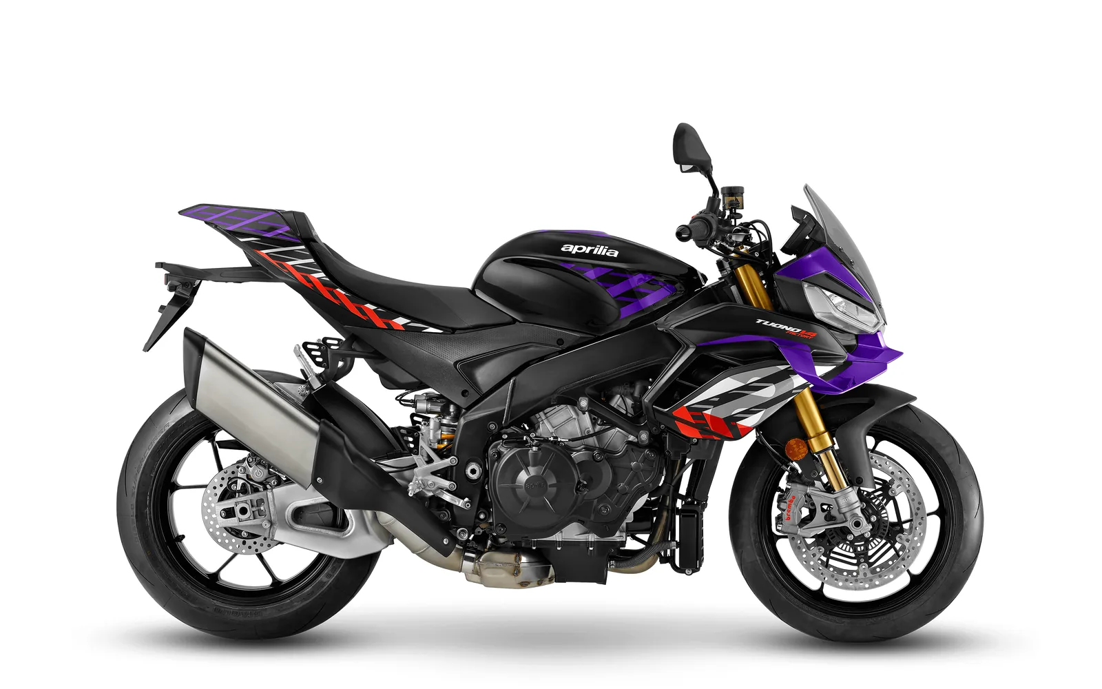 Aprilia Tuono V4 Factory 2026, fotografía oficial de estudio