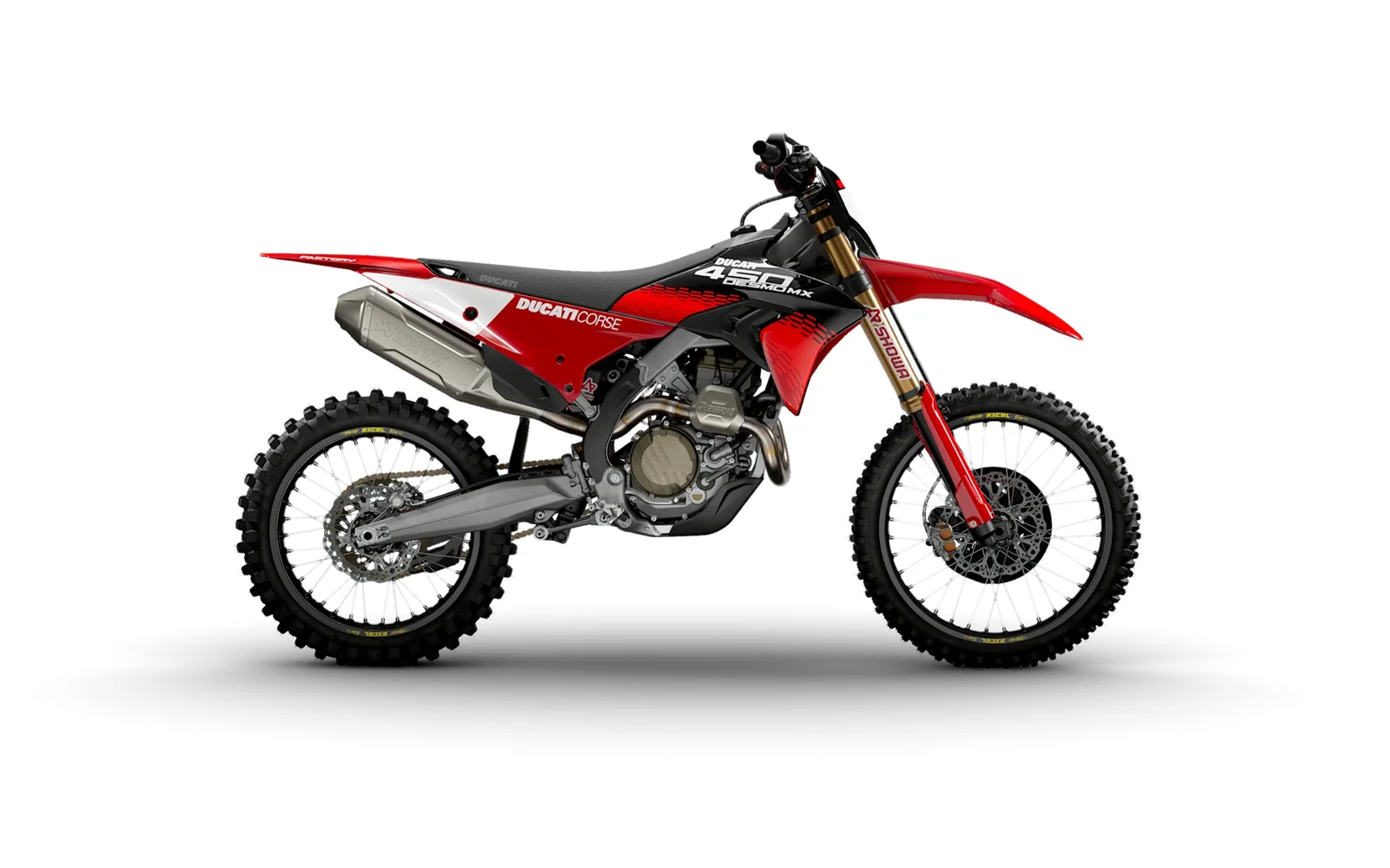 Ducati Desmo450 MX Factory MY26, imagen oficial de catálogo