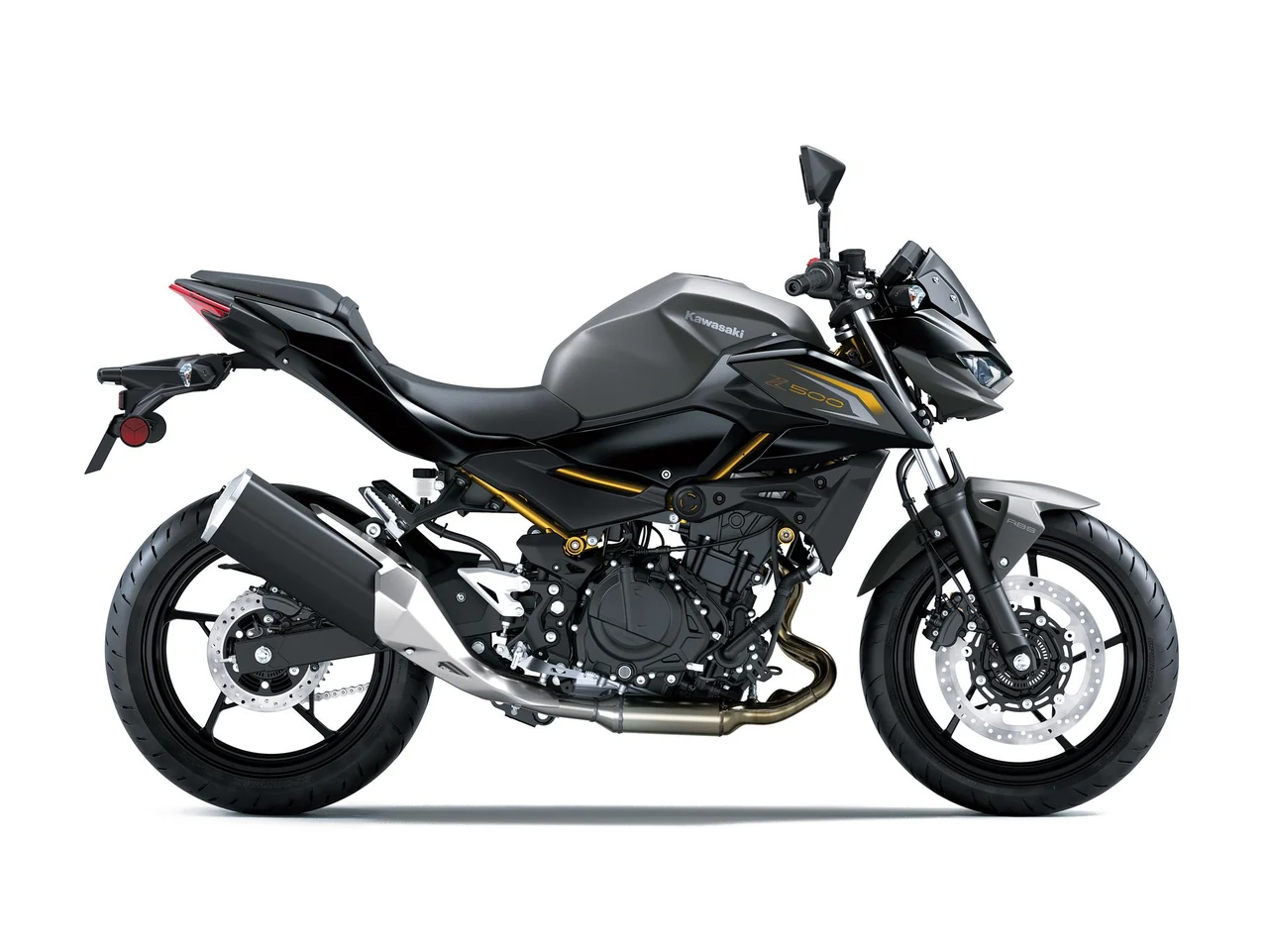 Kawasaki Z500 2026, fotografía de estudio oficial