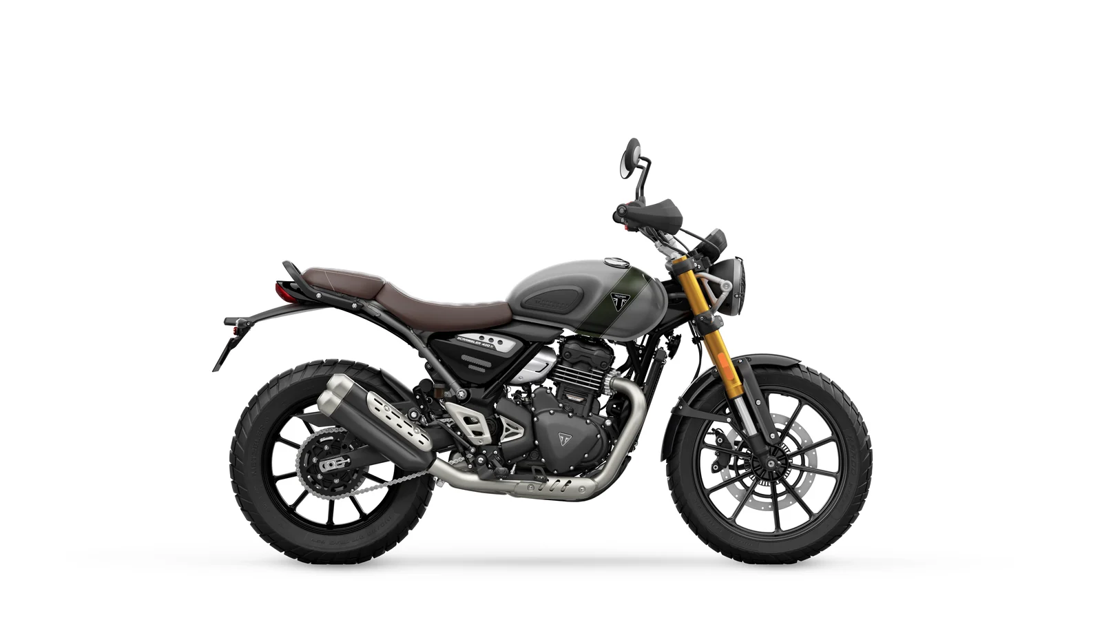 Triumph Scrambler 400 X, fotografía de estudio oficial