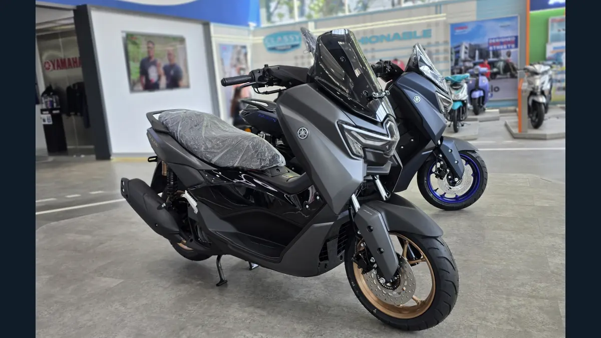 Yamaha NMAX Turbo 155 fotografiado en Indonesia el 11 de marzo de 2026. Imagen de archivo; no acredita la nueva aleación en esta unidad.