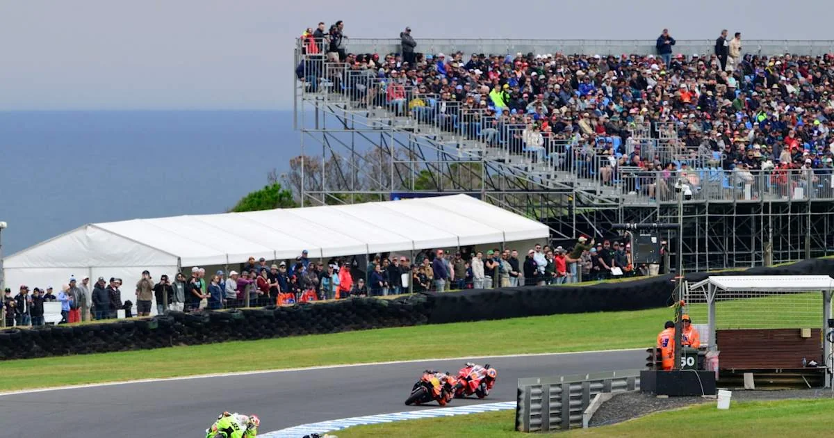 MotoGP en Phillip Island, imagen de archivo. No corresponde a una sesión de este sábado. Gold and Goose, vía SPEEDWEEK.