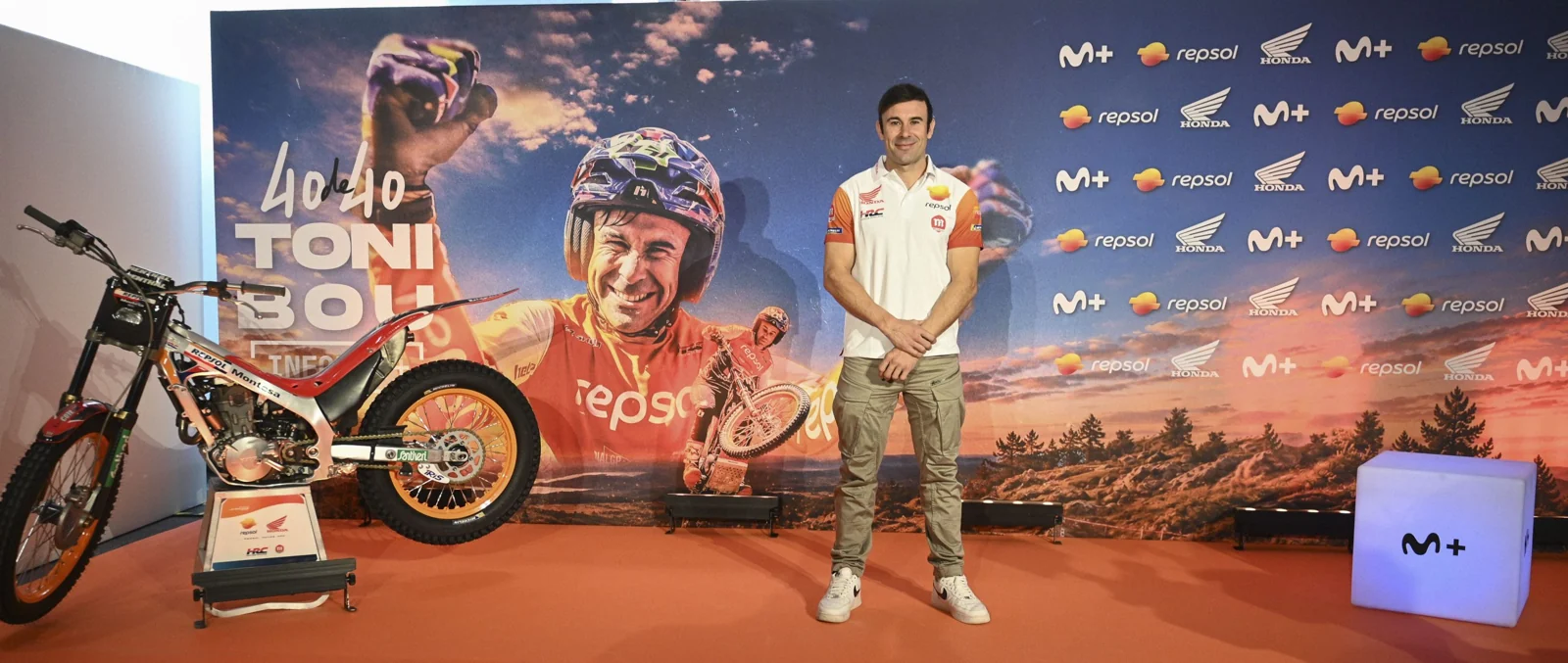 Toni Bou en la presentación de Informe Plus: Toni Bou, 40 de 40. Fotografía distribuida por Movistar Plus para el acto del 22 de octubre.