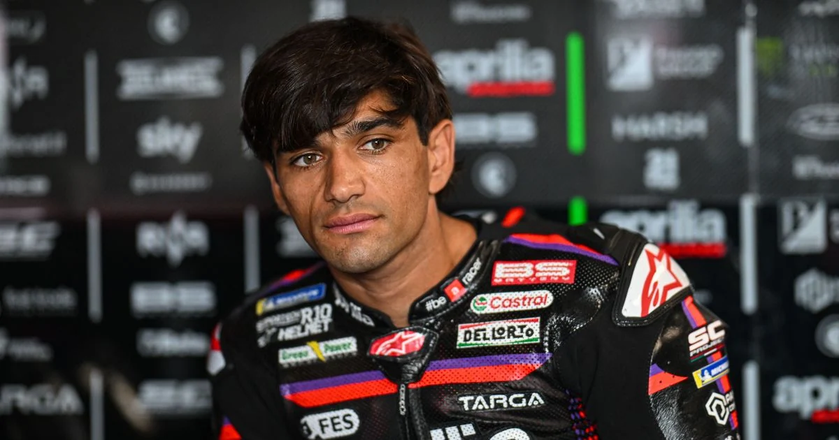 Jorge Martín en la imagen distribuida por MotoGP con el comunicado sobre su baja en Australia. No se presenta como una imagen de pruebas médicas.