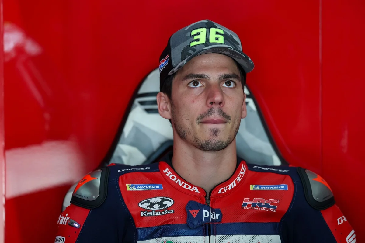 Fotografía de Joan Mir publicada con sus declaraciones del viernes en Sepang. Redimensionada y convertida a WebP.